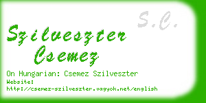 szilveszter csemez business card